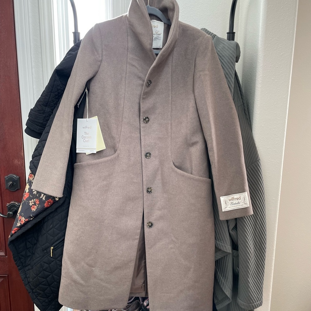 The Cocoon Coat - Wilfred -Aritza-Super Stylish Soft Long wool-cashmere NEW - Picture 6 of 11